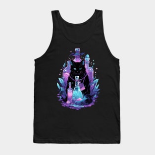 Cottagecore Goth Kawaii Anime Cat Gifts Girls Womens Cat Tank Top